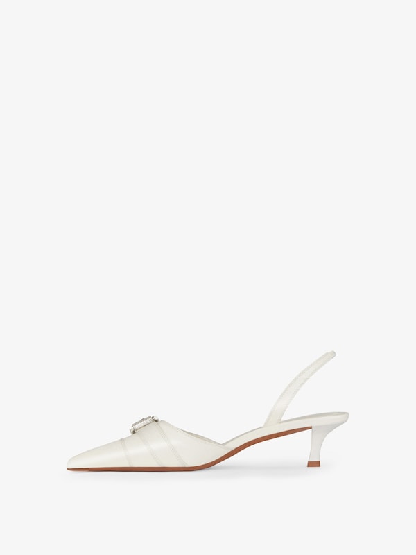 Givenchy Voyou Slingbacks In Grained Leather