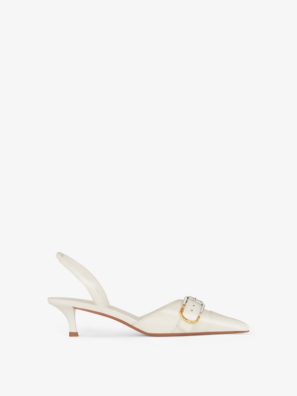 Givenchy Voyou Slingbacks In Grained Leather