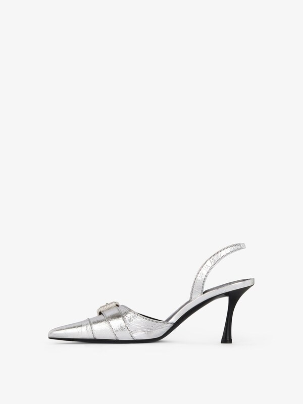 Givenchy Voyou Slingbacks In Laminated Leather