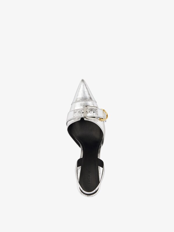 Givenchy Voyou Slingbacks In Laminated Leather