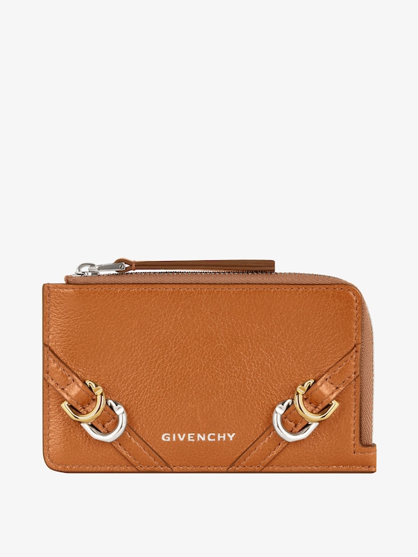 Givenchy Voyou Zipped Card Holder In Leather