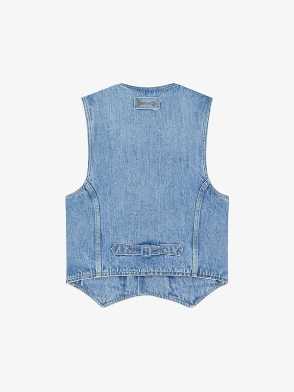 Givenchy Waistcoat In Denim With 4G Jewel Buttons