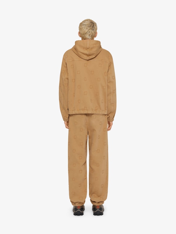 Givenchy Zipped Hoodie In Monogram 72 Denim