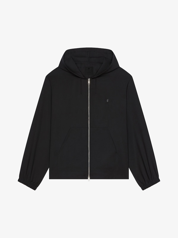 Givenchy Zipped Hoodie In Wool With 4G Detail