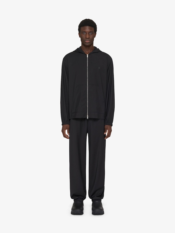 Givenchy Zipped hoodie in wool with 4G detail