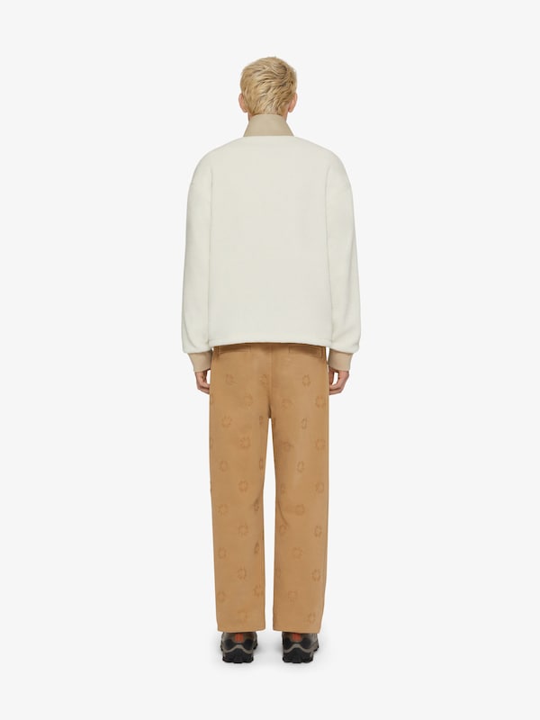 Givenchy Zipped Sweatshirt In Fleece And Leather