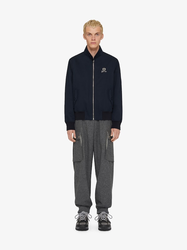 Givenchy Harrington jacket in cotton with monogram 72 crystals