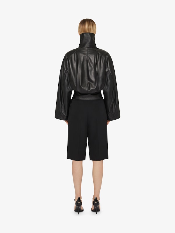 Givenchy Jacket In Nappa Leather With Adjustable Collar