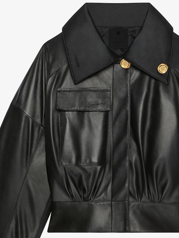 Givenchy Jacket In Nappa Leather With Adjustable Collar