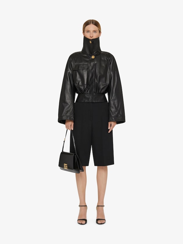 Givenchy Jacket In Nappa Leather With Adjustable Collar