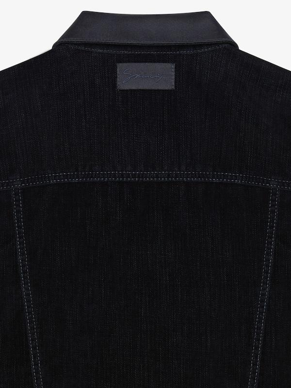Givenchy Jacket In Velvet Flocked Denim With Satin Collar
