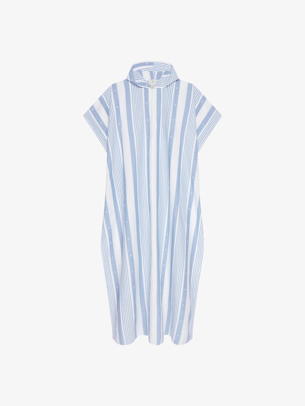 Givenchy Kaftan Dress In Cotton And Linen With 4G Stripes