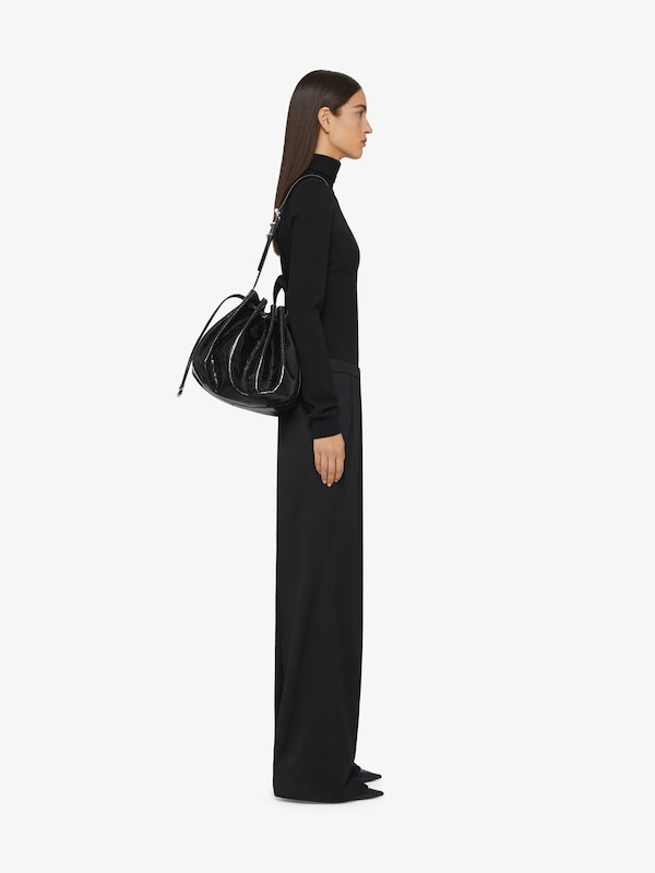 Givenchy Medium Pumpkin Bag In Crackled Patent Leather