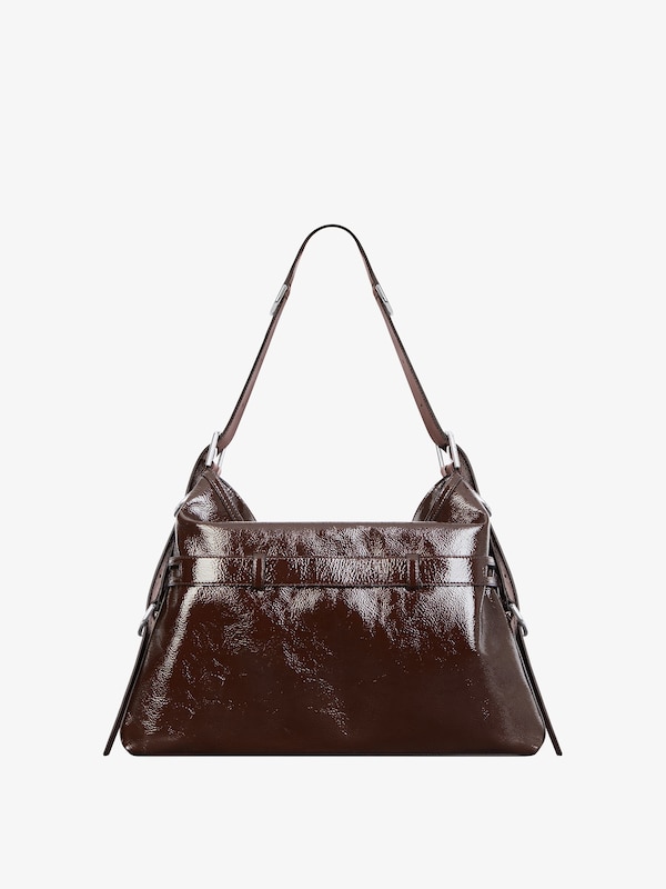 Givenchy Medium Voyou Bag In Patent Leather With Multi-buckles