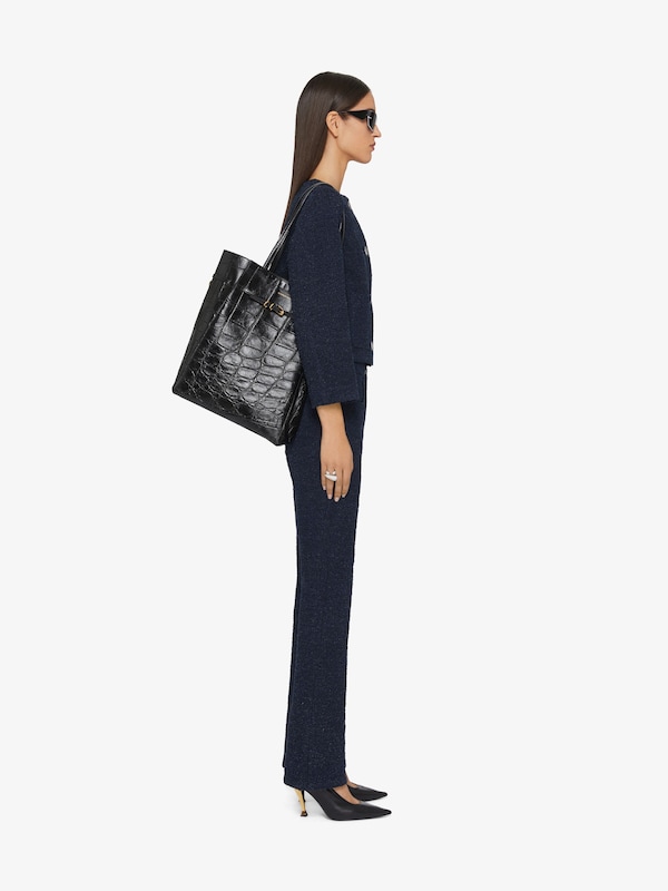 Givenchy Medium Voyou Tote Bag In Crocodile Effect Leather