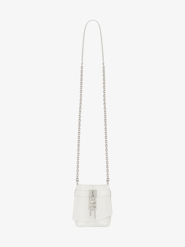 Givenchy Micro Shark Lock Bucket Bag In Box Leather