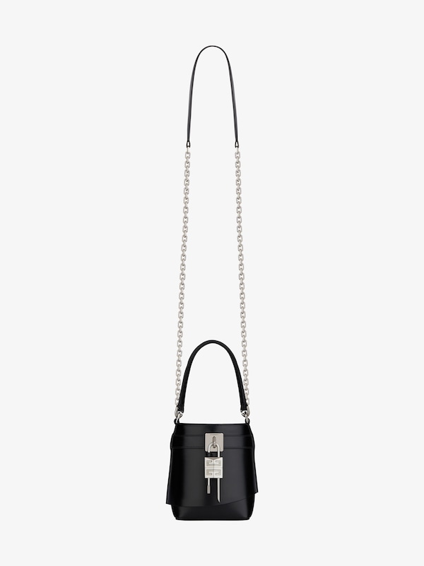Givenchy Micro Shark Lock Bucket Bag In Box Leather
