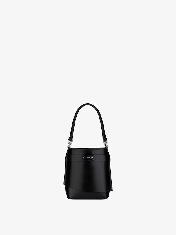 Givenchy Micro Shark Lock Bucket Bag In Box Leather