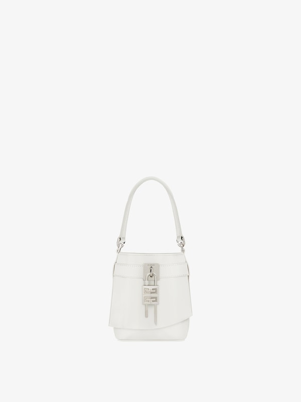 Givenchy Micro Shark Lock bucket bag in Box leather