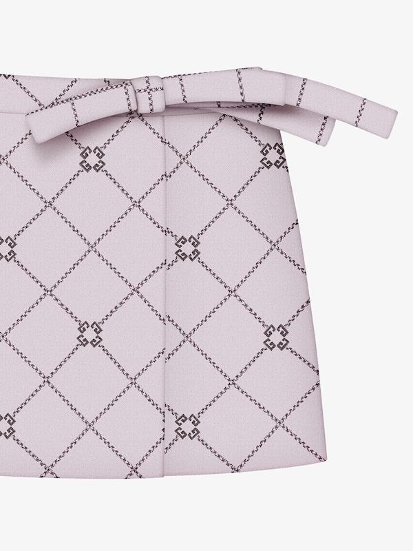 Givenchy Mini Checked Skirt In Wool With Monogram 72