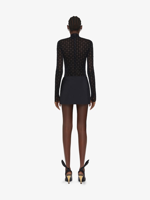 Givenchy Mini Skirt In Cotton Blend With Draped Detail