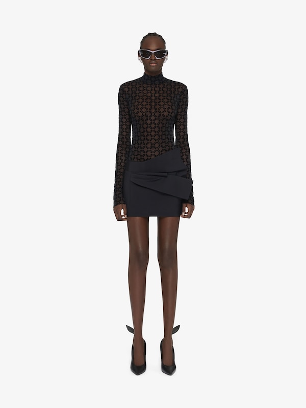 Givenchy Mini skirt in cotton blend with draped detail