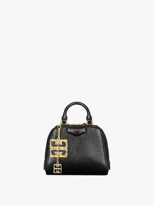 Givenchy Nano Antigona Cube Bag In Leather With Charm
