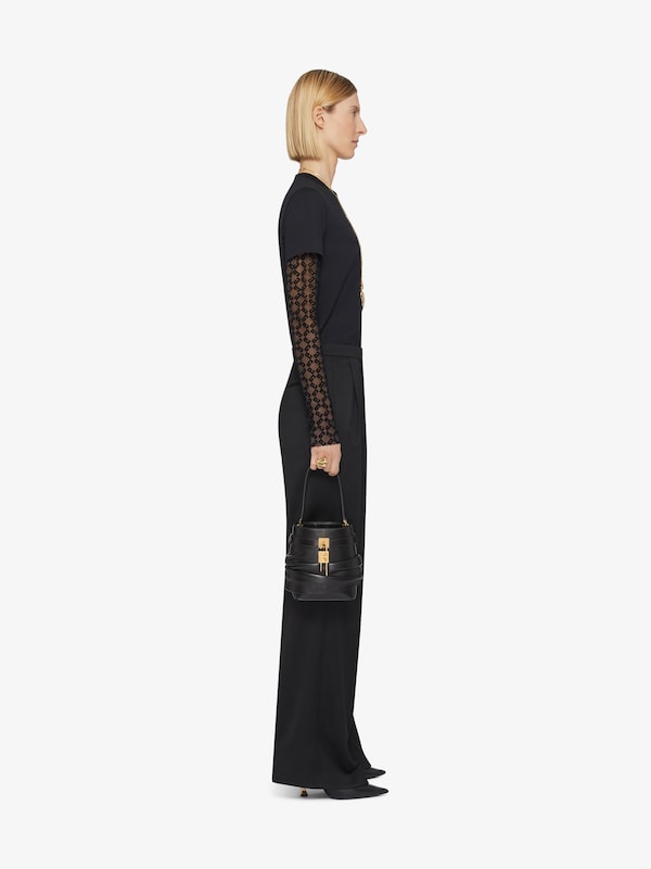 Givenchy Overlapped Slim Fit T-shirt In Cotton And Tulle Monogram 72