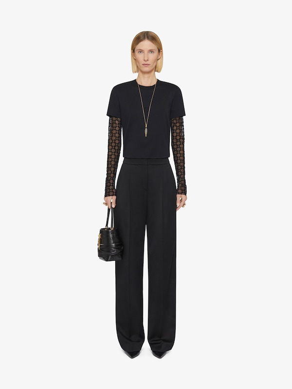 Givenchy Overlapped slim fit t-shirt in cotton and tulle monogram 72