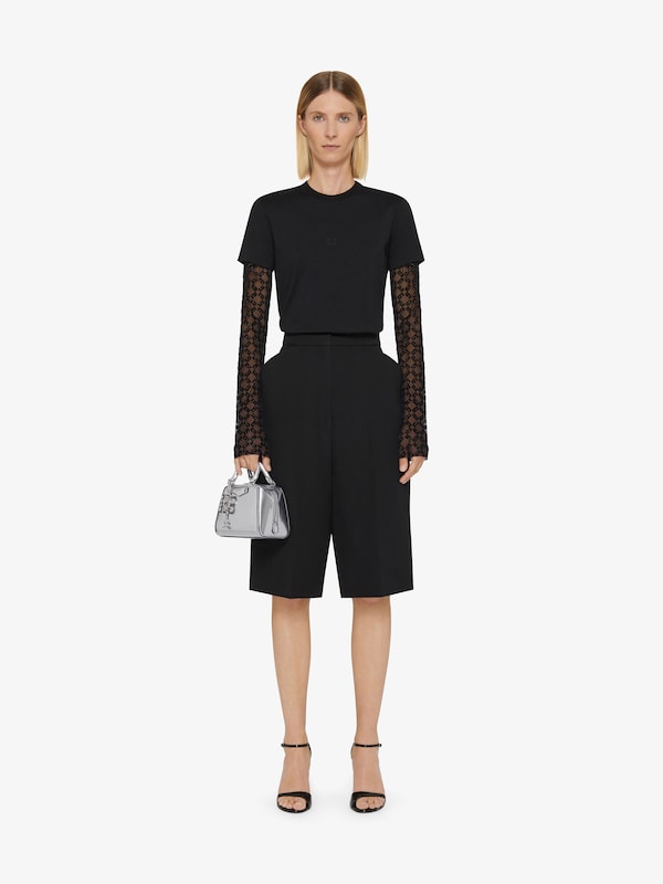 Givenchy Overlapped slim fit t-shirt in cotton and tulle