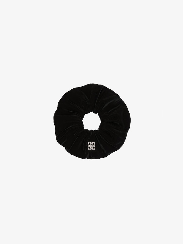 Givenchy Oversized scrunchy in velvet with 4G Liquid detail