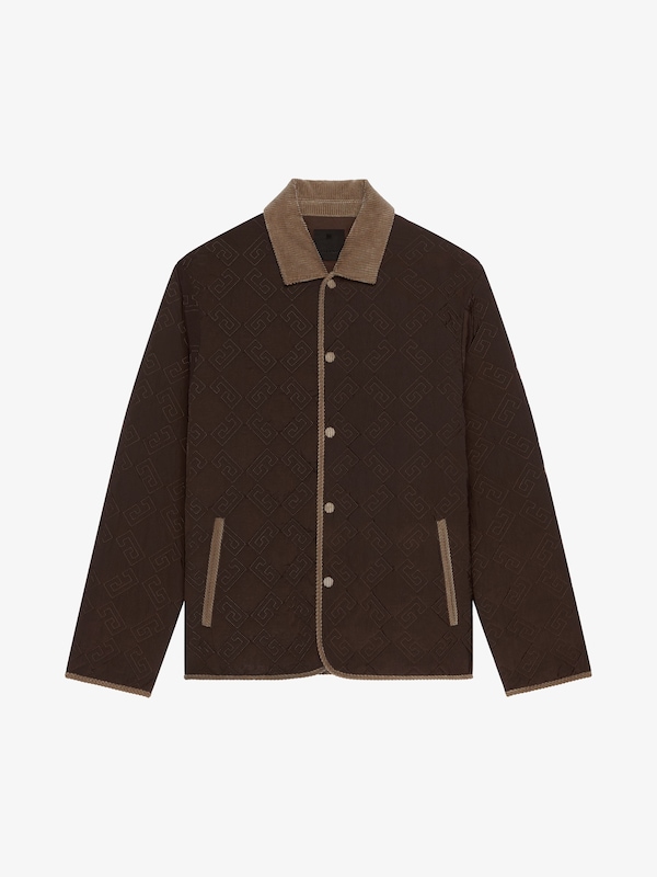Givenchy Padded Jacket In Mixed Fabrics With Monogram 72