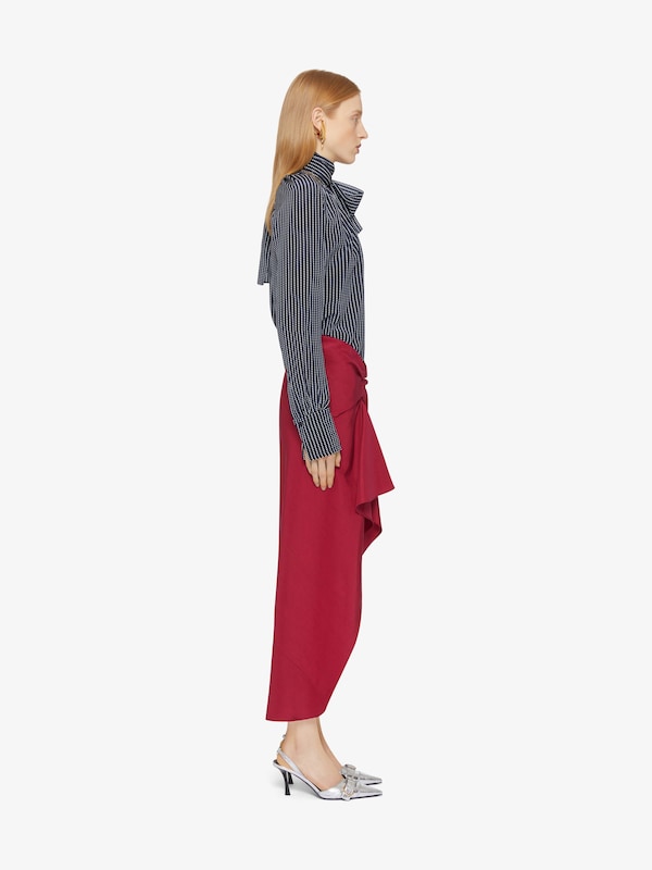 Givenchy Polka Dots Blouse In Silk With Lavallière And 4G Detail