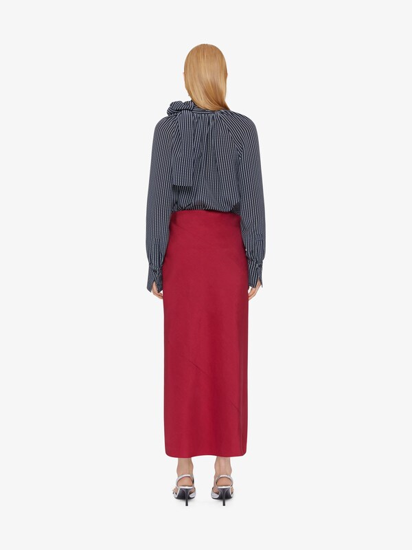 Givenchy Polka Dots Blouse In Silk With Lavallière And 4G Detail