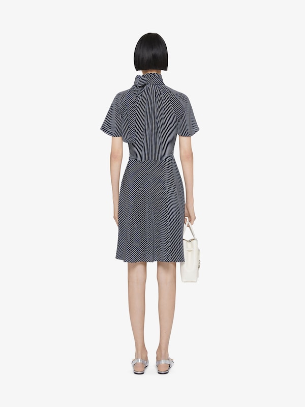Givenchy Polka Dots Dress In Silk With Lavallière And 4G Detail