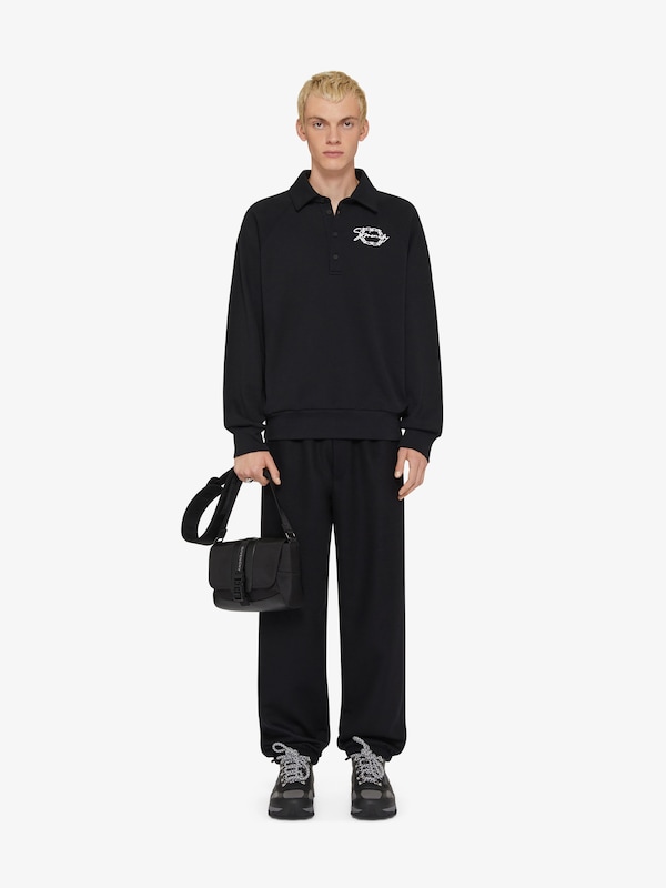 Givenchy Polo sweatshirt in fleece with GIVENCHY medallion