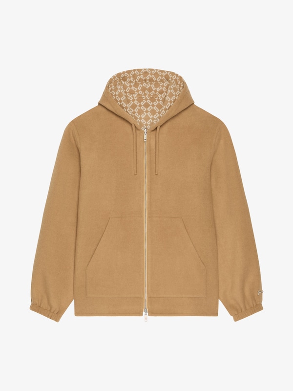 Givenchy Reversible Zipped Hoodie In Monogram 72 Jacquard
