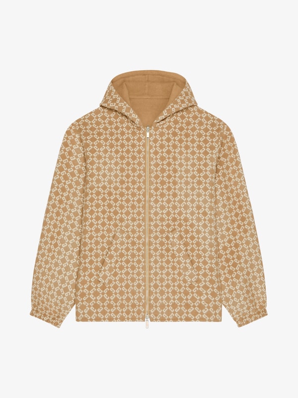 Givenchy Reversible Zipped Hoodie In Monogram 72 Jacquard