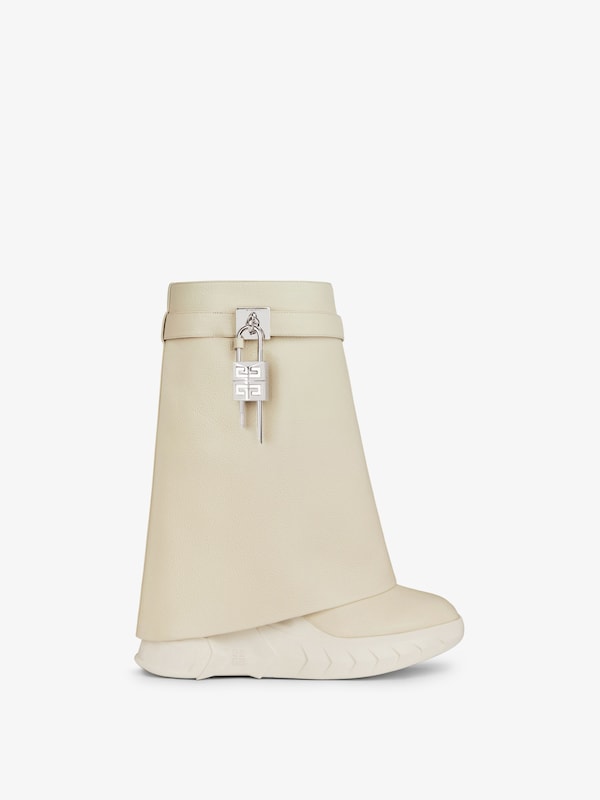 Givenchy Shark Lock Biker ankle boots in grained leather