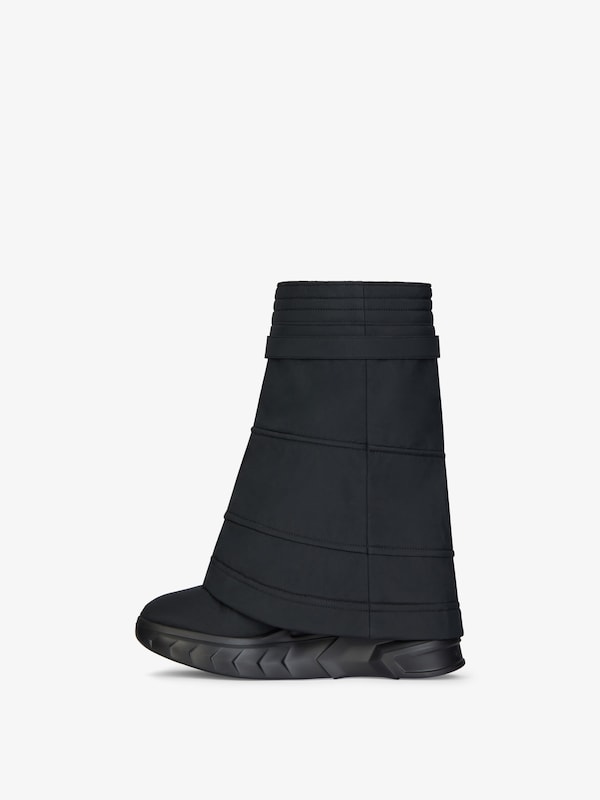 Givenchy Shark Lock Biker Ankle Boots In Nylon With Pockets