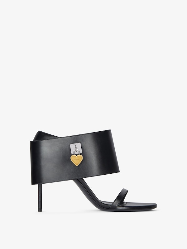 Givenchy Shark Lock Heart heeled sandals in leather