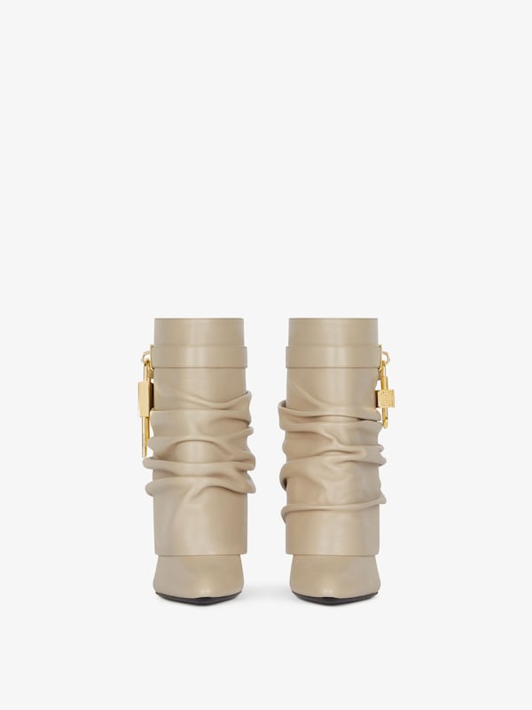 Givenchy Shark Lock Stiletto Ankle Boots In Nappa Leather