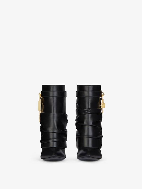 Givenchy Shark Lock Stiletto Ankle Boots In Nappa Leather