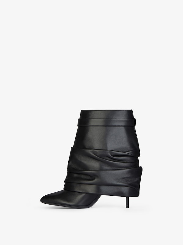 Givenchy Shark Lock Stiletto Ankle Boots In Nappa Leather