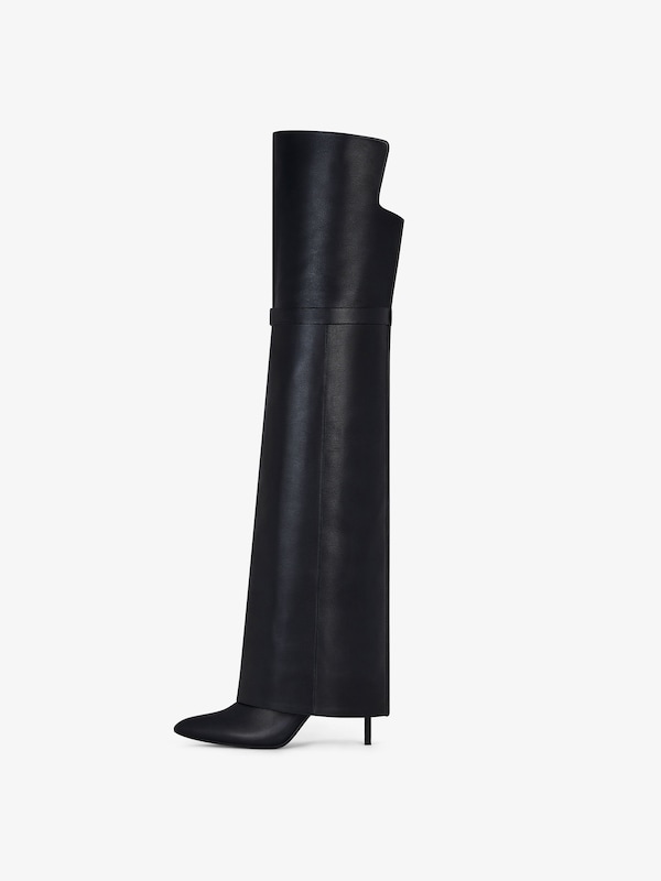 Givenchy Shark Lock Stiletto Over-the-knee Boots In Leather