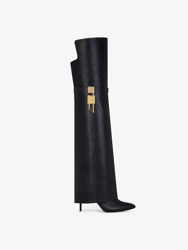 Givenchy Shark Lock Stiletto over-the-knee boots in leather