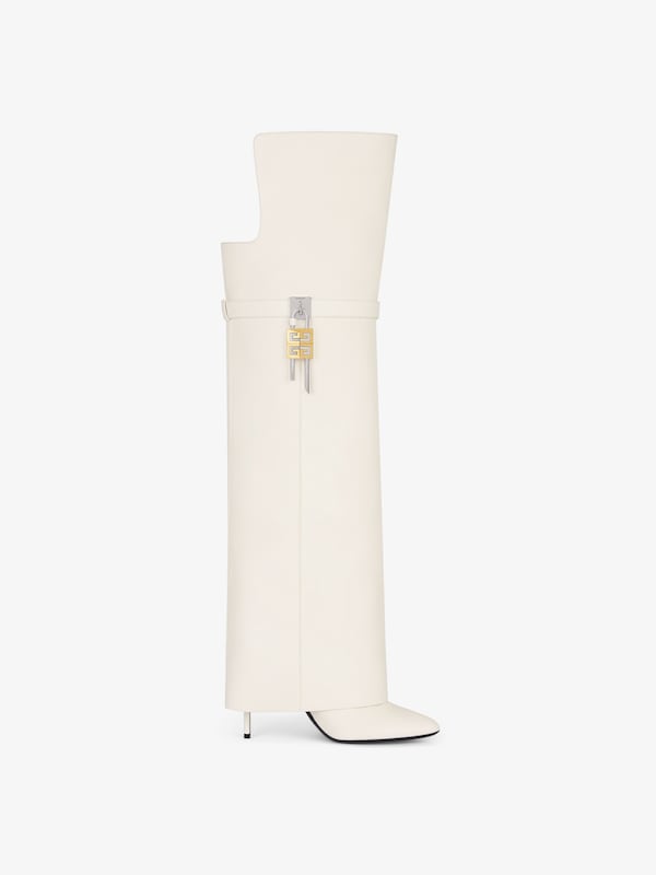 Givenchy Shark Lock Stiletto over-the-knee boots in nappa