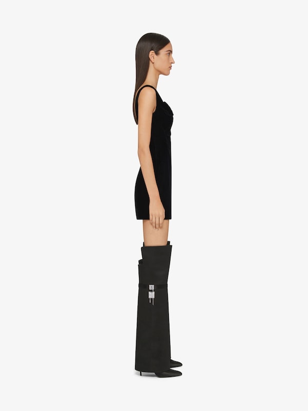 Givenchy Shark Lock Stiletto Over-the-knee Boots In Satin