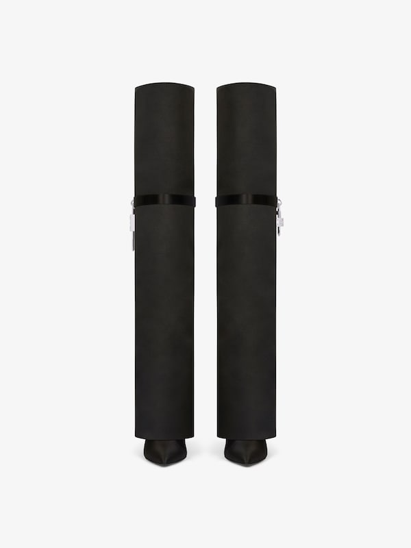 Givenchy Shark Lock Stiletto Over-the-knee Boots In Satin