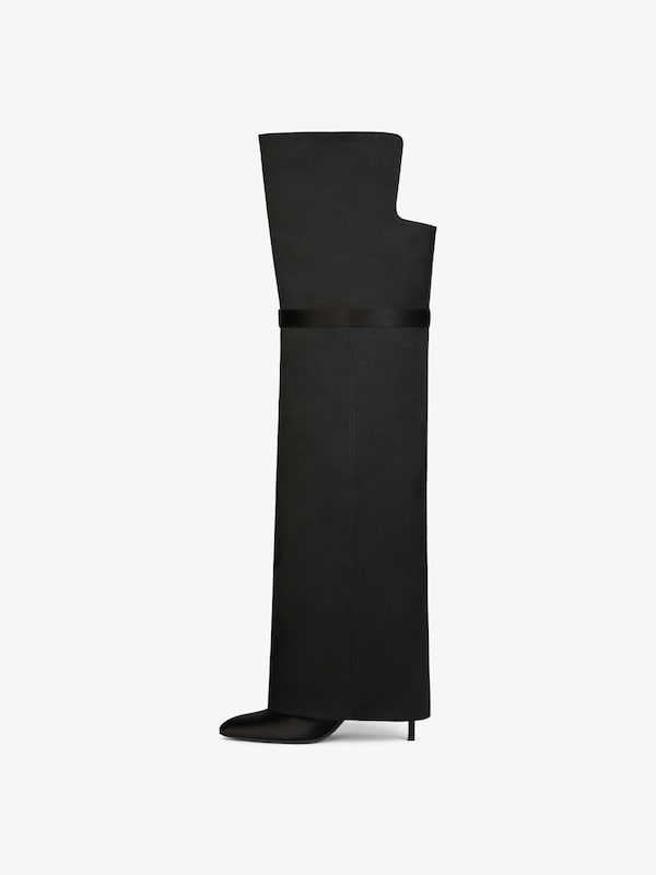 Givenchy Shark Lock Stiletto Over-the-knee Boots In Satin